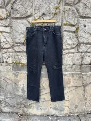 90s ラングラー ヴィンテージ 936 ブラック カウボーイ CUT デニム パンツ 35 517