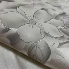 ベージュ 花柄刺繍 訪問着 正絹 ガード加工 - メルカリ