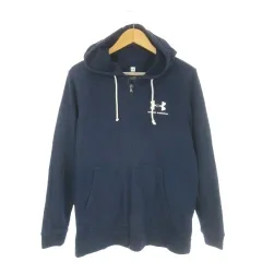 アンダーアーマー UNDER ARMOUR ジップパーカー ジャケット 上着 XL 紺 ネイビー 長袖 無地 ジップアップ /CK8 ■GY58