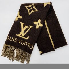 ルイヴィトン　マフラー　エシャルプヘルシンキダミエカシミヤ100%マフラー ルイヴィトン カシミヤ100% レザータグ マフラー エシャルプ