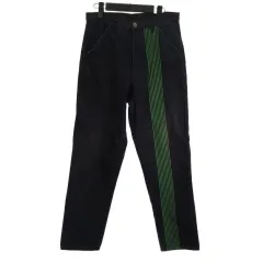 コムデギャルソンオムプリュス COMME des GARCONS HOMME PLUS PP10039 デニムパンツ テーパード ラインプリント インディゴ グリーン Mのサムネイル