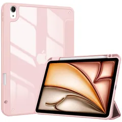 【数量限定】ProCase iPad Air 11インチ ケース M4（2026） / M3 (2025) / M2 (2024) / iPad Air5 (2022) / Air4 (2020) 10.9インチ 透明 クリアカバー ペン収納 耐衝撃 三つ折り
