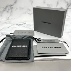 ▲ 【値下げ交渉可能】BALENCIAGA バレンシアガ マグネット カードホルダー ブラック レザー カードケース パスケース 箱付属