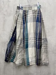 DouDou ドゥドゥ DDZ1012301A0002 BIGチェック スカート プリーツ ロング sizeF/グリーン ■■レディース