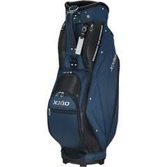 メーカー正規品 新品 DUNLOP ダンロップ ゼクシオ 超軽量キャディバッグ GGC-X164 ネイビー 9.5型モデル 高耐久ゴルフバッグのサムネイル