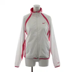 ナイキ NIKE スポーツウェア ジャンパー トラックジャケット 上着 S 白 ホワイト ピンク 長袖 スタンドカラー フルジップ /GG ■GY63