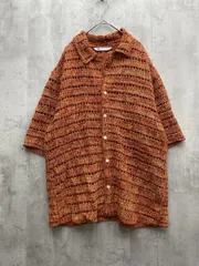 ZARA ザラ 半袖 ニット カーディガン sizeXL/オレンジ ■◆メンズ