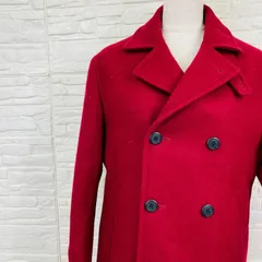 BEAUTY&YOUTH UNITED ARROWS ビューティーアンドユースユナイテッドアローズ Pコート ミドル丈 レッド Sサイズ【F-8713】のサムネイル