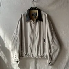 【襟レザー】90s Eddie Bauer スイングトップ/ 実寸XL ベージュ チンスト ジャケット USA ビンテージ O6-04011-9484