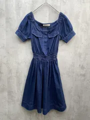 snidel スナイデル SWFO144220 綿 タフタ オフショル ワンピース size0/青 ■◆レディース
