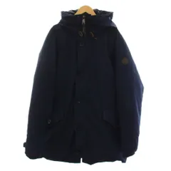 ポロ ラルフローレン POLO RALPH LAUREN ダウンジャケット 裏地チェック ジップアップ アウター XXL 紺 ネイビー フード付き /YM