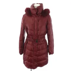 インディヴィ INDIVI コート 38 赤 レッド 長袖 フード付き ウエストベルト 127-99007 /KG