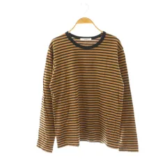 ジャーナルスタンダード レリューム JOURNAL STANDARD relume クルーネックボーダープルオーバー カットソー 長袖 F ブラウン ブラック /HK ■OS