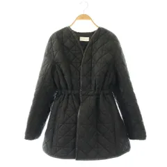 セテンス SETENS Quilted Coat キルティングコート 中綿 ノーカラー ミドル丈 ワンカラー 2 黒 ブラック E234CV006 /BB ■SH