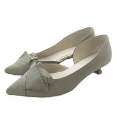 ルタロン Le Talon パンプス ポインテッドトゥ 24.5cm カーキ 緑