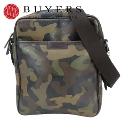 【中古】 コーチ ショルダーバッグ シグネチャー  F70848 カモフラージュ PVC カーキ ブラック 斜め掛け カジュアル 普段使い メンズ 男性 COACH