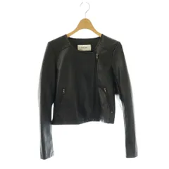 ロイヤルパーティー ROYAL PARTY ノーカラーライダースジャケット フェイク F 黒 ■SH /SY ■OS