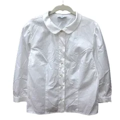 アニエスベー agnes b. ブラウス 長袖 40 L 白 ホワイト /MN