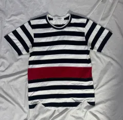 AD2003 コム・デ・ギャルソン カットアウト ストライプ Tシャツ