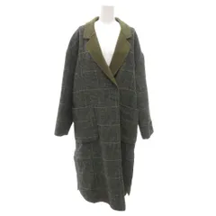 ローリーズファーム LOWRYS FARM チェスターコート ジャケット ロング F グレー チェック柄 テーラードカラー 長袖 /KR ■GY60