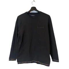 ナノユニバース nano universe Tシャツ カットソー 長袖 M 黒 ブラック ■GY61