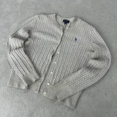 ポロラルフローレン ケーブルニット カーディガン グレー