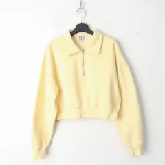 55/マリテフランソワジルボー ハーフジップ クロップド スウェットシャツ