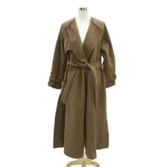 アズノウアズ ピンキー AS KNOW AS PINKY コーディガン ガウンコート ロング丈 ブラウン リボンベルト付き /HO38 ■GY61