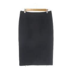 モディファイ Modify タイトスカート ミモレ ロング スリットファスナー 42 紺 ネイビー /CK62 ■ECD001