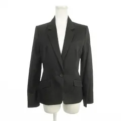 インディヴィ INDIVI テーラードジャケット シングル ノーベント 40 黒 ブラック /AH28 ■ECC001