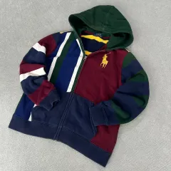 ポロ ラルフローレン マルチカラー フード ジップアップ