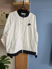 ナイキ 白 黒 バイカラー ウィンドブレーカー XL