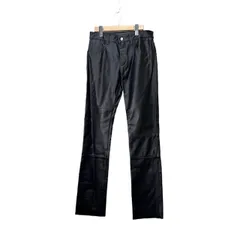 未使用品 MM6 Maison Margiela 22SS レザー パンツ 5 pockets S052-MM6 RTW AVP 40 黒 ブラック S52LA0168のサムネイル