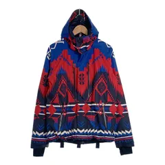 RLX RALPH LAUREN ラルフローレン ネイティブ柄 中綿 ダウンジャケット レッド ブルー ホワイト Size Sのサムネイル
