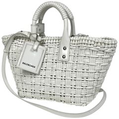 BALENCIAGA ビストロ XS 2way かごバッグ ショルダーバッグ 白 - メルカリ