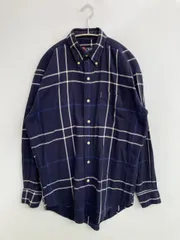 CHAPS RALPH LAUREN チャップスラルフローレン シャツ/ブラウス S ネイビー コットン チェック柄 ワンポイント ブランドロゴ ミドル丈 長袖 ボタンダウン レギュラーカラー