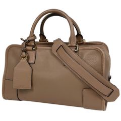 現行 LOEWE アマソナ28 2WAY ハンドバック ベージュ チャーム - メルカリ