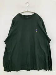 BEN DAVIS ベンデイビス Tシャツ/カットソー L グリーン 無地 ワンポイント 刺繍 ミドル丈 長袖 クルーネック(丸首)