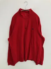CHAPS チャップス スウェット XL レッド コットン 無地 ワンポイント 長袖