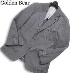Golden Bear ゴールデンベア 通年★ 背抜き アンコン 千鳥格子 テーラード ジャケット Sz.L メンズ 灰 グレーのサムネイル