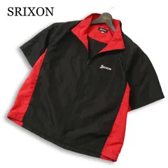 SRIXON スリクソン ゴルフ 春夏★ 半袖 ロゴ 切替 ブルゾン ジャケット ウインドブレーカー Sz.F メンズ