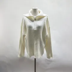 レディース ハーフジップ カジュアルニット アイボリー F ヴィンテージ 中古市場
