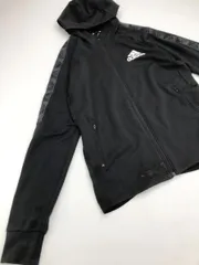 adidas アディダス 長袖 ジップアップ パーカー GV5302 size3XL/黒 ◆■メンズ