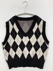 ベスト ブラック その他総柄