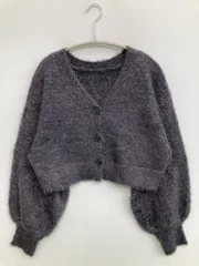 Kastane カスタネ カーディガン/ボレロ S グレー 無地 ショート丈 長袖