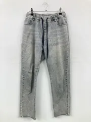 ANTIBAL アンチバル デニムパンツ MEDIUM ブルー フルレングス 無地 スタンダード テーパード ウエストゴム・紐 レギュラー ヴィンテージ