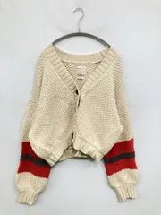 Kastane カスタネ カーディガン/ボレロ F アイボリー コットン 無地 ライン柄 ショート丈 長袖