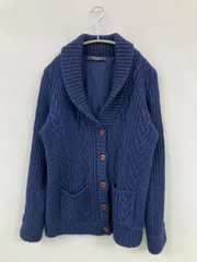 CIAOPANIC チャオパニック カーディガン/ボレロ FREE ネイビー ウール・ニット 無地 ミドル丈 長袖