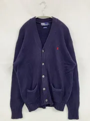 Polo by Ralph Lauren ポロバイラルフローレン カーディガン/ボレロ L ネイビー コットン 無地 ワンポイント ブランドロゴ 刺繍 ミドル丈 長袖