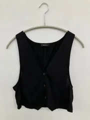 COMME CA ISM コムサイズム ベスト F ブラック 無地